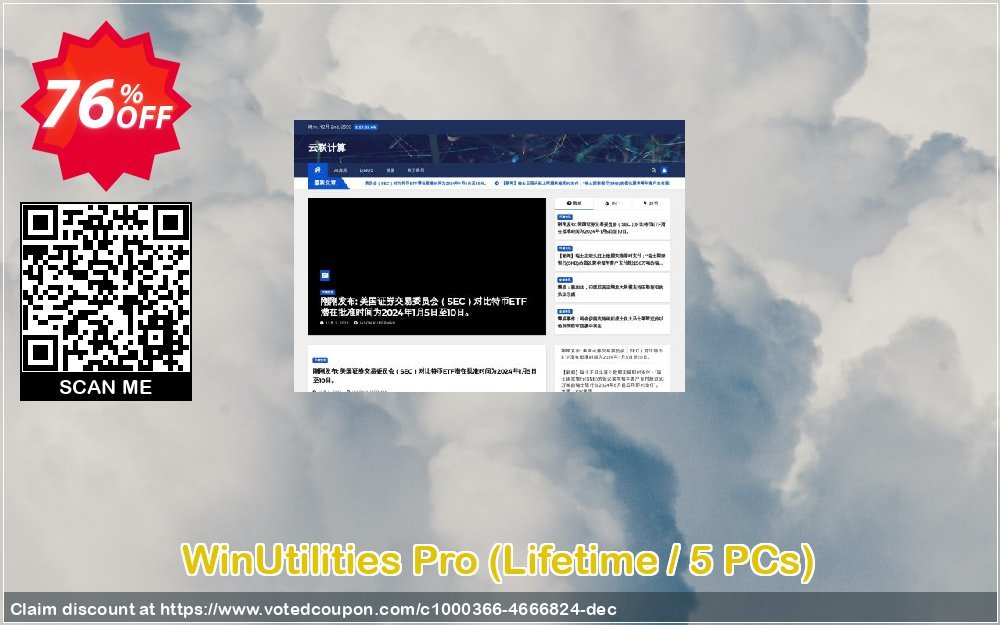 WinUtilities Pro, Lifetime / 5 PCs  Coupon, discount WinUtilities Pro (Lifetime / 5 PCs) awful discounts code 2023. Promotion: awful discounts code of WinUtilities Pro (Lifetime / 5 PCs) 2023