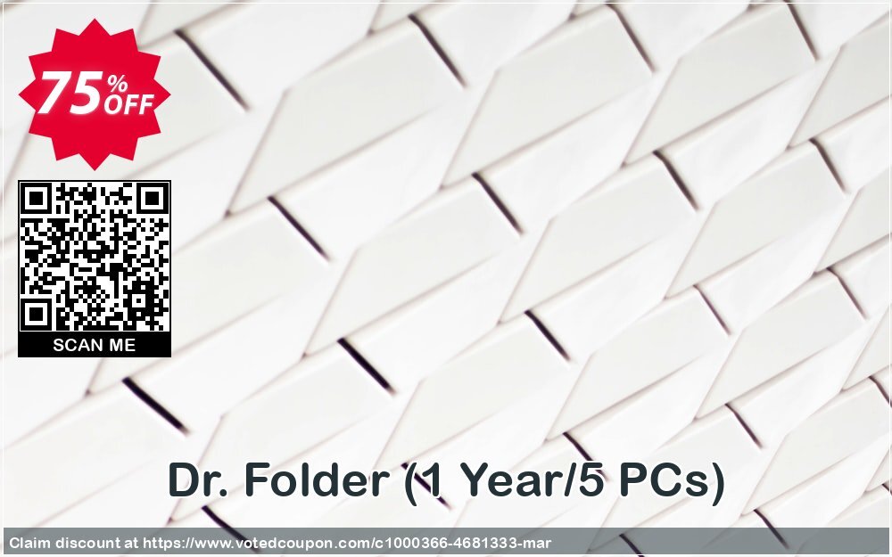 Dr. Folder, Yearly/5 PCs  Coupon Code May 2024, 75% OFF - VotedCoupon