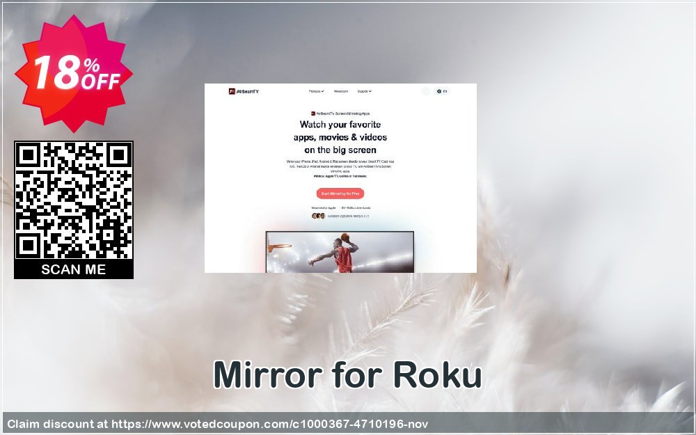 Mirror for Roku Coupon, discount Mirror for Roku dreaded promotions code 2023. Promotion: dreaded promotions code of Mirror for Roku 2023
