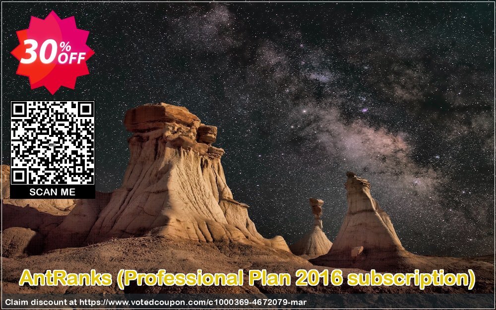 AntRanks, Professional Plan 2016 subscription  Coupon Code May 2024, 30% OFF - VotedCoupon