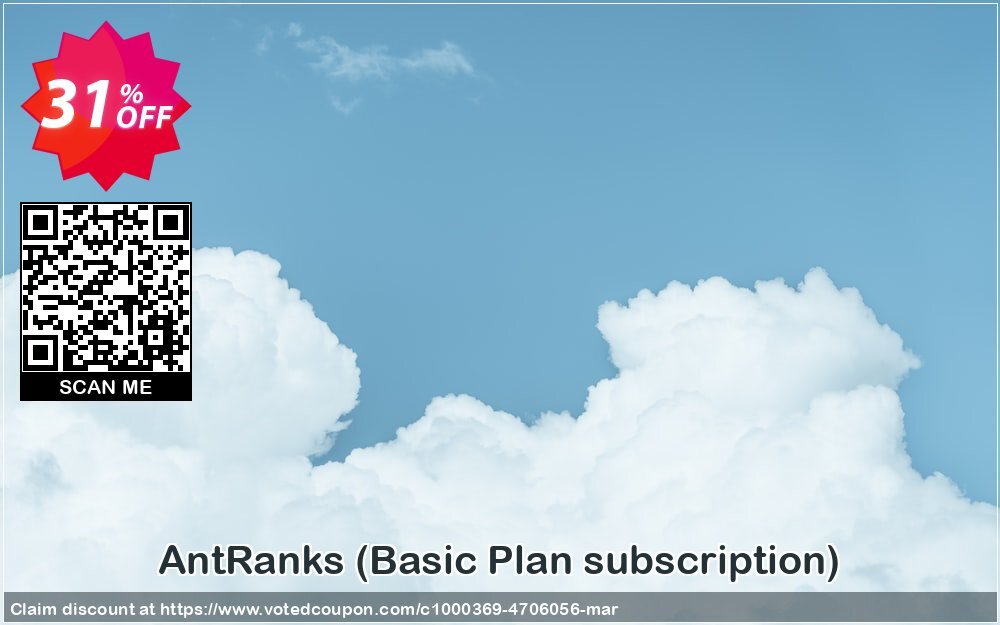 AntRanks, Basic Plan subscription  Coupon Code Apr 2024, 31% OFF - VotedCoupon