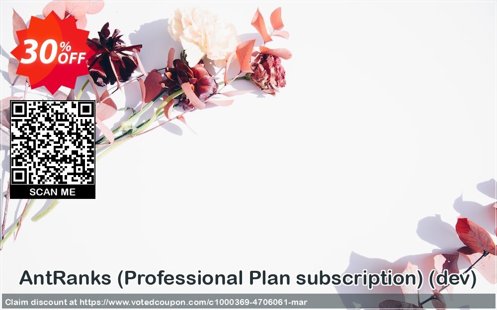 AntRanks, Professional Plan subscription , dev  Coupon Code May 2024, 30% OFF - VotedCoupon