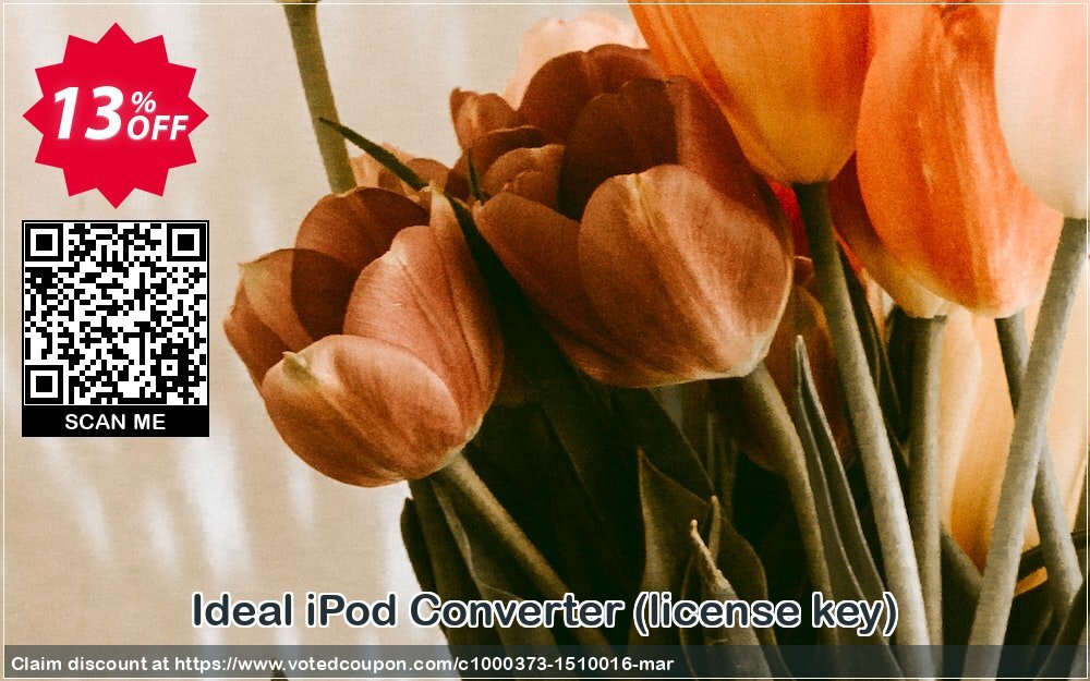 Ideal iPod Converter, Plan key  Coupon, discount Ideal iPod Converter (license key) staggering offer code 2024. Promotion: staggering offer code of Ideal iPod Converter (license key) 2024