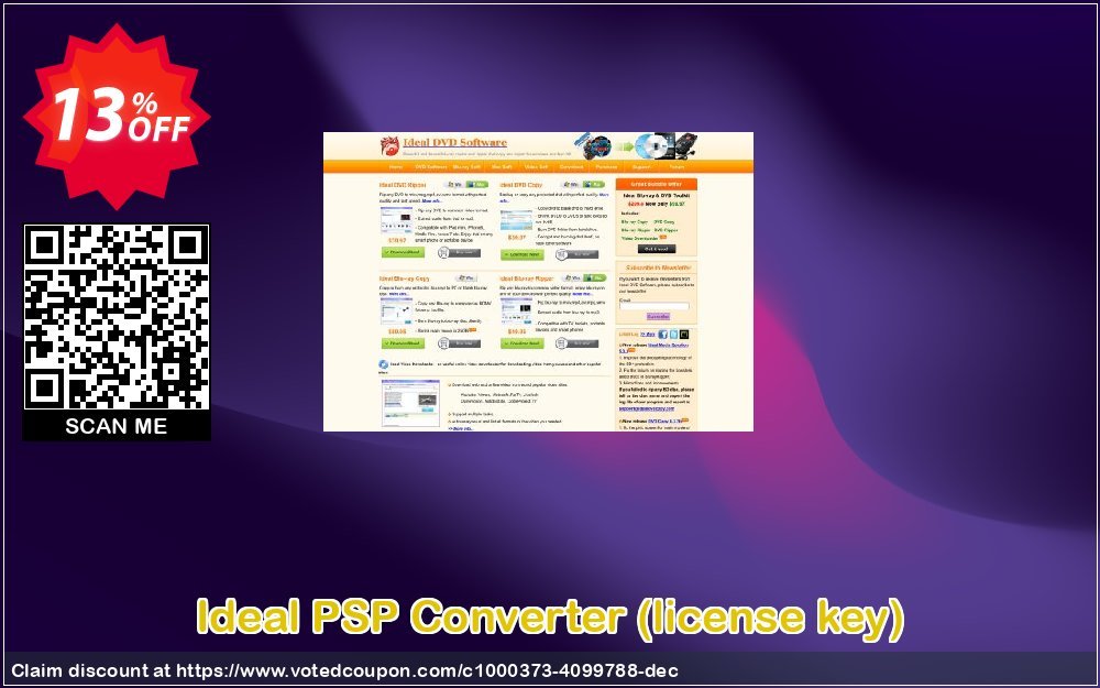 Ideal PSP Converter, Plan key  Coupon, discount Ideal PSP Converter (license key) exclusive discounts code 2023. Promotion: exclusive discounts code of Ideal PSP Converter (license key) 2023