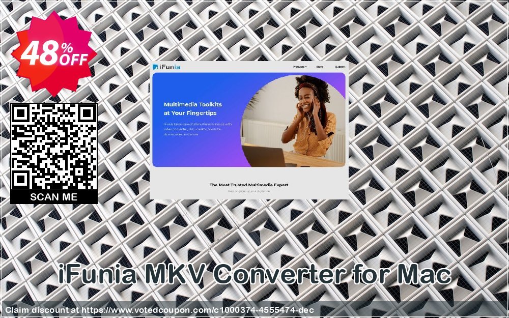 iFunia MKV Converter for MAC Coupon, discount iFunia MKV Converter for Mac fearsome discounts code 2023. Promotion: fearsome discounts code of iFunia MKV Converter for Mac 2023