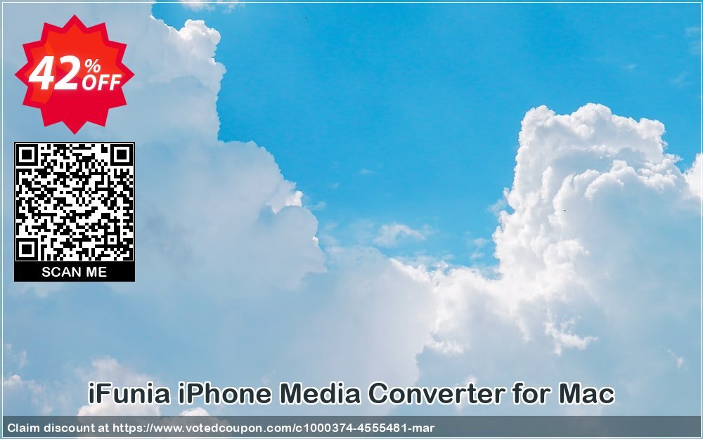 iFunia iPhone Media Converter for MAC Coupon, discount iFunia iPhone Media Converter for Mac amazing discounts code 2024. Promotion: amazing discounts code of iFunia iPhone Media Converter for Mac 2024