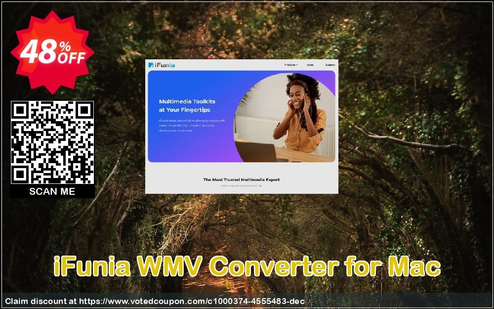 iFunia WMV Converter for MAC Coupon, discount iFunia WMV Converter for Mac best sales code 2023. Promotion: best sales code of iFunia WMV Converter for Mac 2023