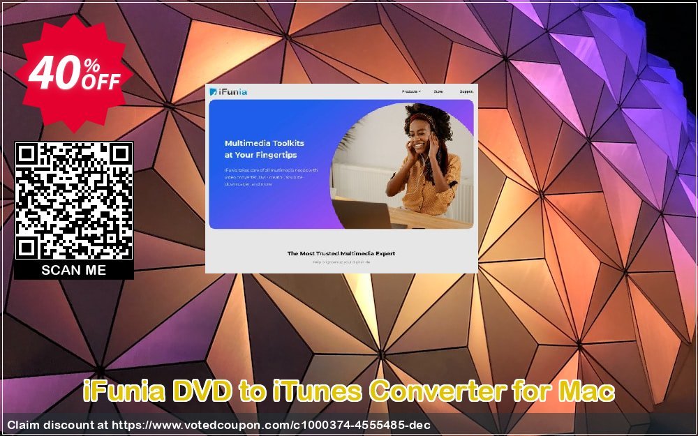 iFunia DVD to iTunes Converter for MAC Coupon, discount iFunia DVD to iTunes Converter for Mac hottest offer code 2023. Promotion: hottest offer code of iFunia DVD to iTunes Converter for Mac 2023