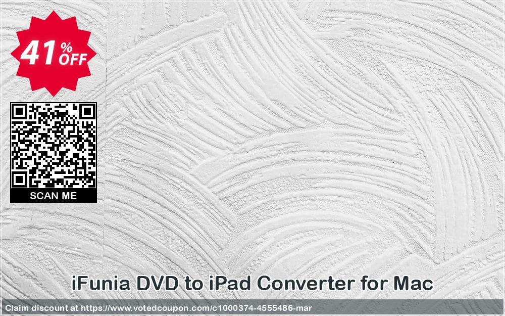 iFunia DVD to iPad Converter for MAC Coupon, discount iFunia DVD to iPad Converter for Mac special discount code 2024. Promotion: special discount code of iFunia DVD to iPad Converter for Mac 2024