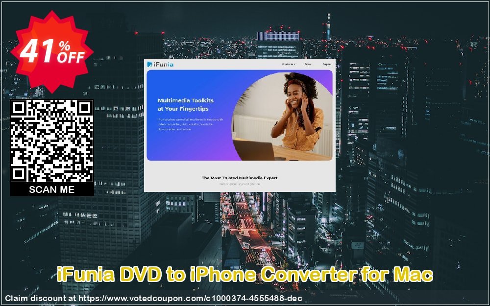 iFunia DVD to iPhone Converter for MAC Coupon, discount iFunia DVD to iPhone Converter for Mac awesome discounts code 2023. Promotion: awesome discounts code of iFunia DVD to iPhone Converter for Mac 2023