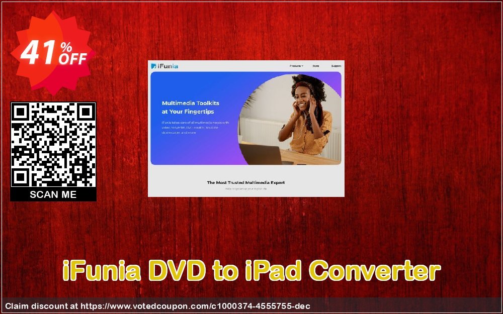 iFunia DVD to iPad Converter Coupon, discount iFunia DVD to iPad Converter awful promotions code 2023. Promotion: awful promotions code of iFunia DVD to iPad Converter 2023