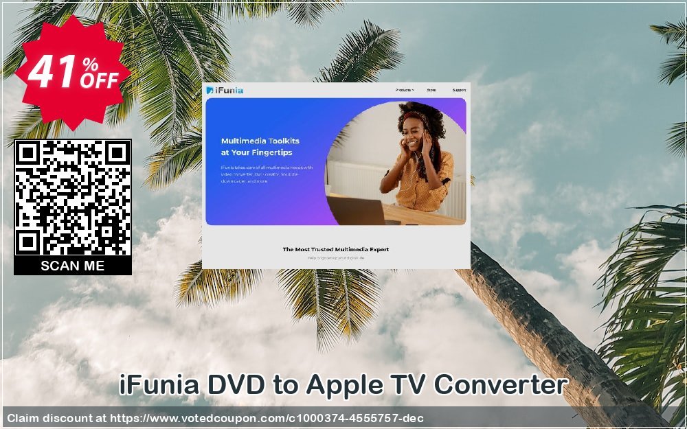 iFunia DVD to Apple TV Converter Coupon, discount iFunia DVD to Apple TV Converter amazing deals code 2024. Promotion: amazing deals code of iFunia DVD to Apple TV Converter 2024