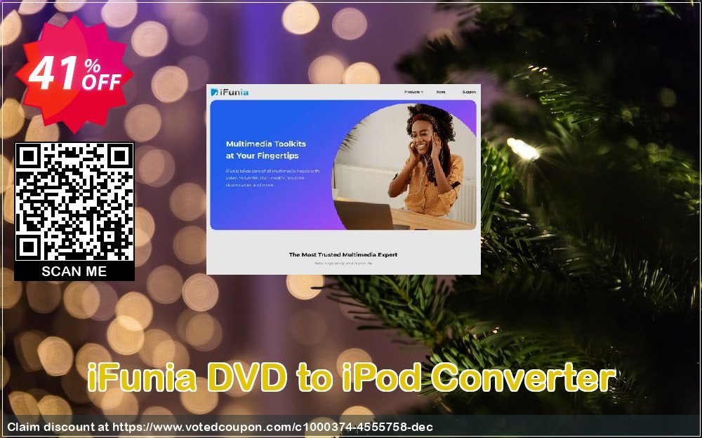 iFunia DVD to iPod Converter Coupon, discount iFunia DVD to iPod Converter super offer code 2023. Promotion: super offer code of iFunia DVD to iPod Converter 2023