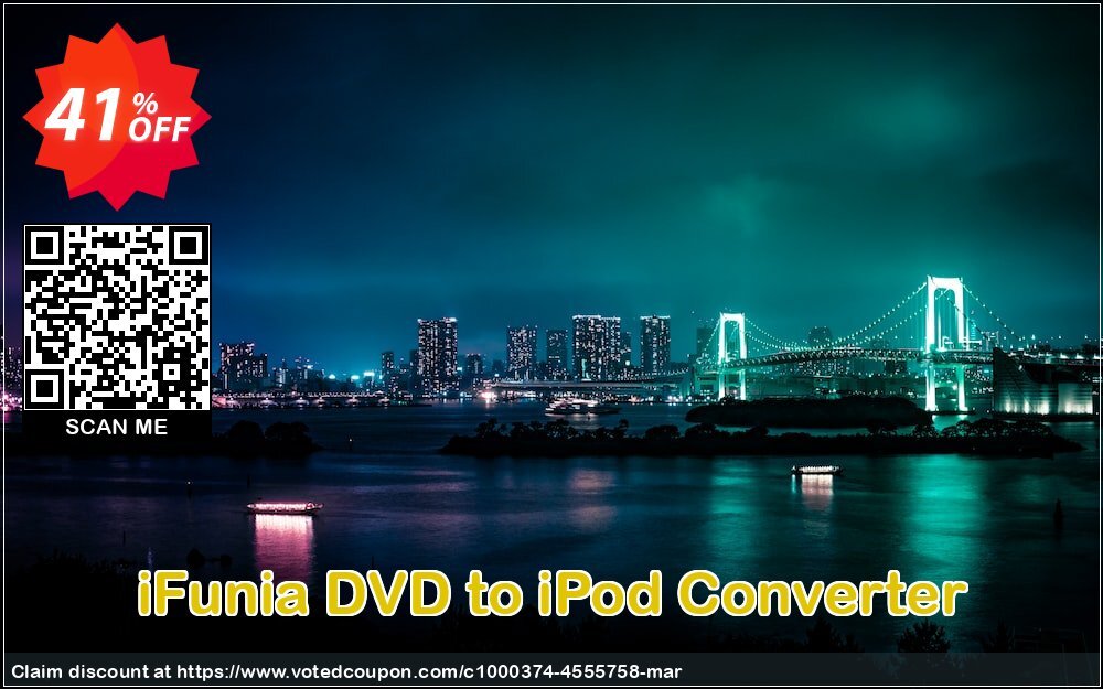 iFunia DVD to iPod Converter Coupon, discount iFunia DVD to iPod Converter super offer code 2024. Promotion: super offer code of iFunia DVD to iPod Converter 2024