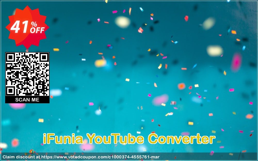 iFunia YouTube Converter Coupon, discount iFunia YouTube Converter hottest discounts code 2024. Promotion: hottest discounts code of iFunia YouTube Converter 2024