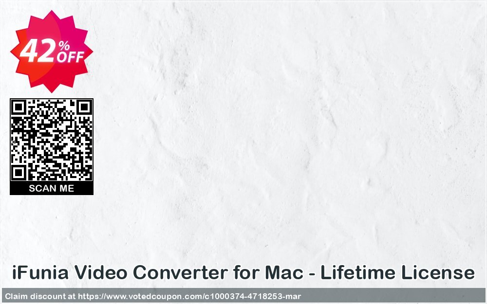 iFunia Video Converter for MAC - Lifetime Plan Coupon, discount iFunia Video Converter for Mac - Lifetime License Hottest offer code 2024. Promotion: Hottest offer code of iFunia Video Converter for Mac - Lifetime License 2024