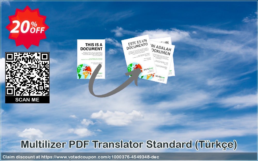 Multilizer PDF Translator Standard, Türkçe 