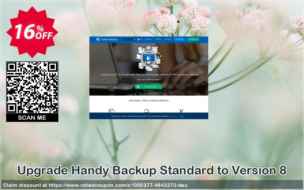 Upgrade Handy Backup Standard to Version 8 Coupon, discount Upgrade Handy Backup Standard to Version 8 exclusive offer code 2023. Promotion: exclusive offer code of Upgrade Handy Backup Standard to Version 8 2023