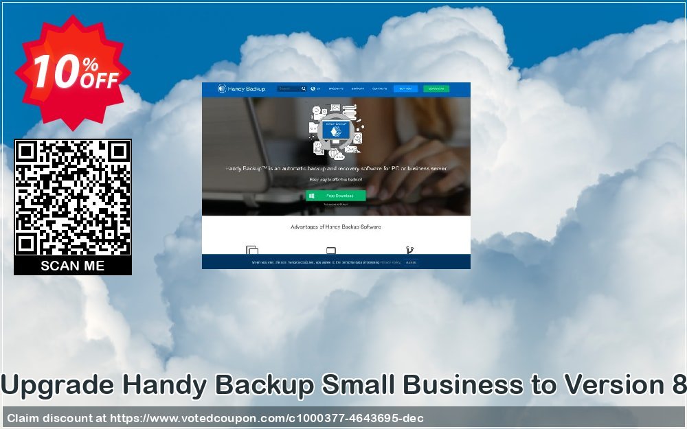 Upgrade Handy Backup Small Business to Version 8 Coupon, discount Upgrade Handy Backup Small Business to Version 8 amazing discounts code 2023. Promotion: amazing discounts code of Upgrade Handy Backup Small Business to Version 8 2023