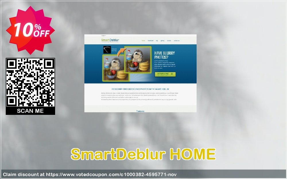 SmartDeblur HOME Coupon, discount SmartDeblur HOME Wondrous promotions code 2023. Promotion: dreaded discount code of SmartDeblur HOME 2023