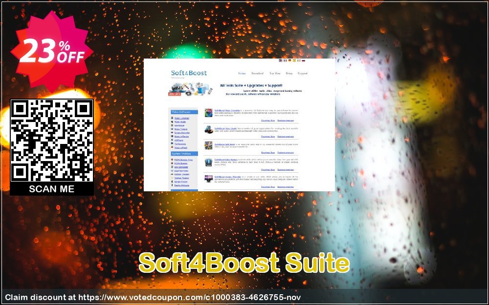Soft4Boost Suite Coupon, discount Soft4Boost Suite wondrous discounts code 2023. Promotion: wondrous discounts code of Soft4Boost Suite 2023