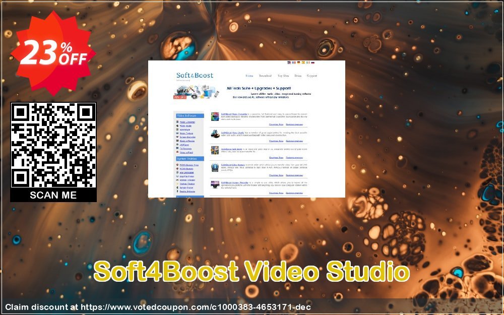 Soft4Boost Video Studio Coupon, discount Soft4Boost Video Studio amazing discount code 2023. Promotion: amazing discount code of Soft4Boost Video Studio 2023