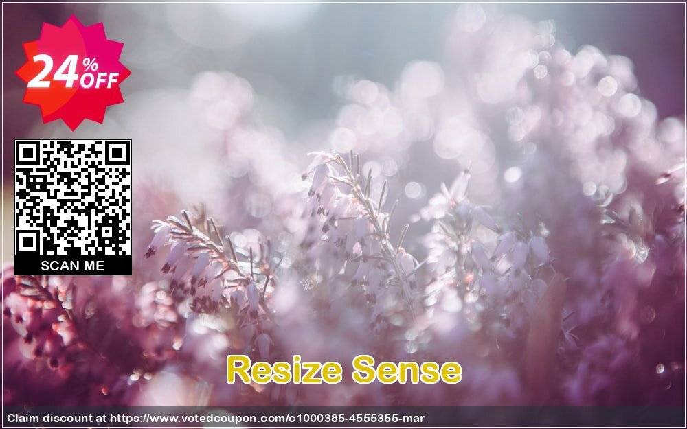 Resize Sense Coupon, discount Resize Sense staggering promo code 2024. Promotion: staggering promo code of Resize Sense 2024