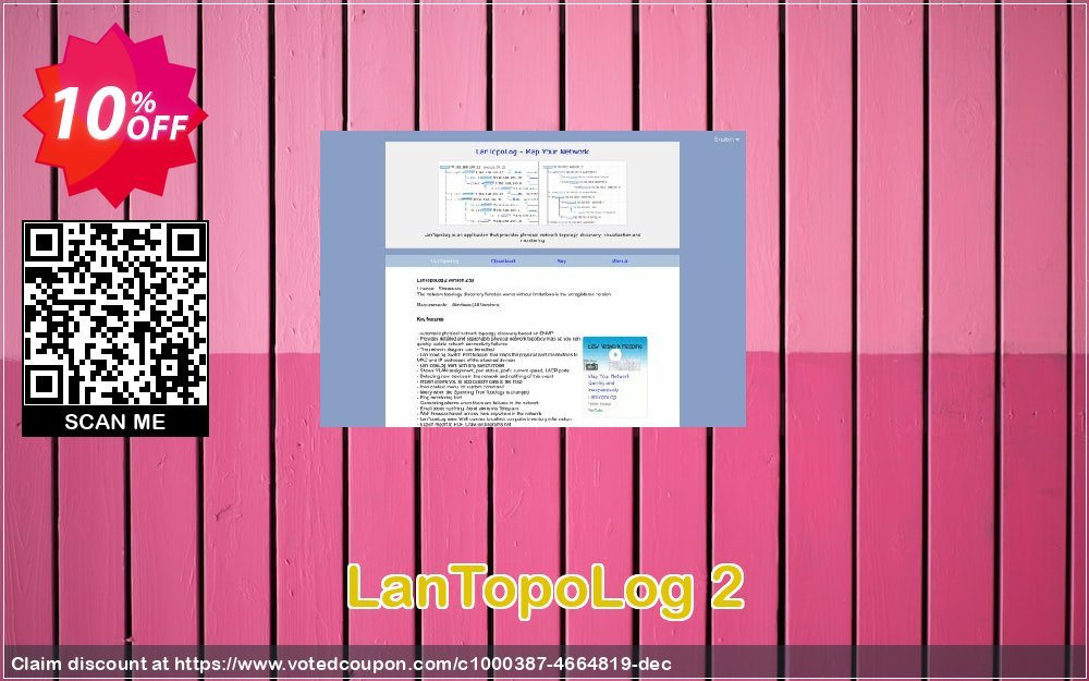 LanTopoLog 2 Coupon, discount LanTopoLog 2 excellent offer code 2023. Promotion: excellent offer code of LanTopoLog 2 2023