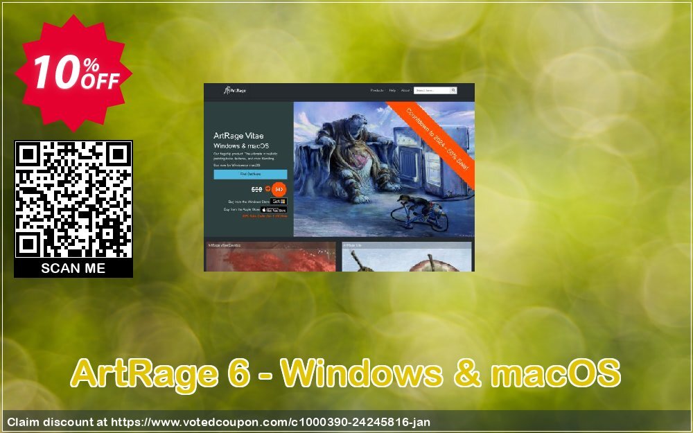 ArtRage 6 - WINDOWS & MACOS Coupon, discount ArtRage 6 - Windows & macOS imposing discounts code 2023. Promotion: imposing discounts code of ArtRage 6 - Windows & macOS 2023