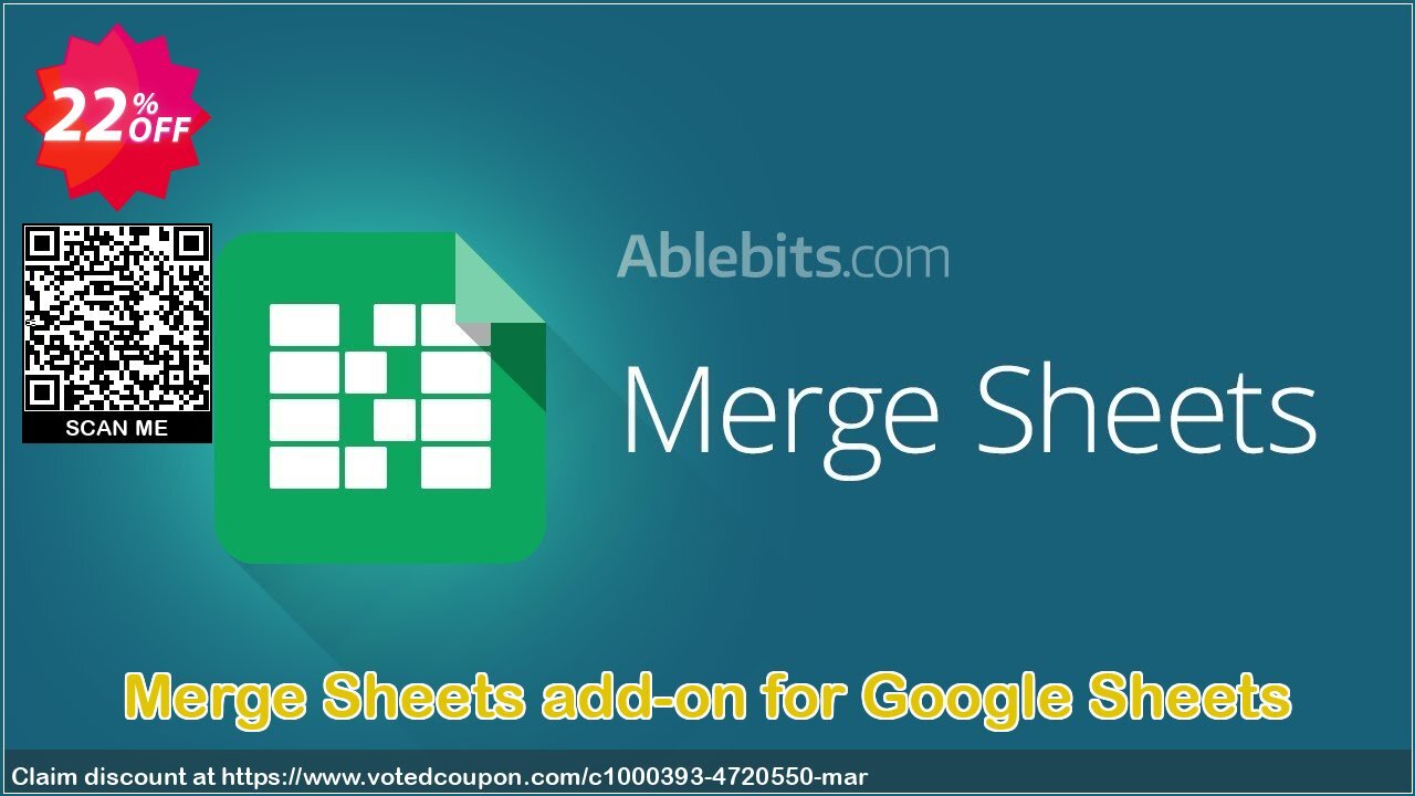 Merge Sheets add-on for Google Sheets Coupon, discount Merge Sheets add-on for Google Sheets, 12-month subscription awful sales code 2024. Promotion: awful sales code of Merge Sheets add-on for Google Sheets, 12-month subscription 2024