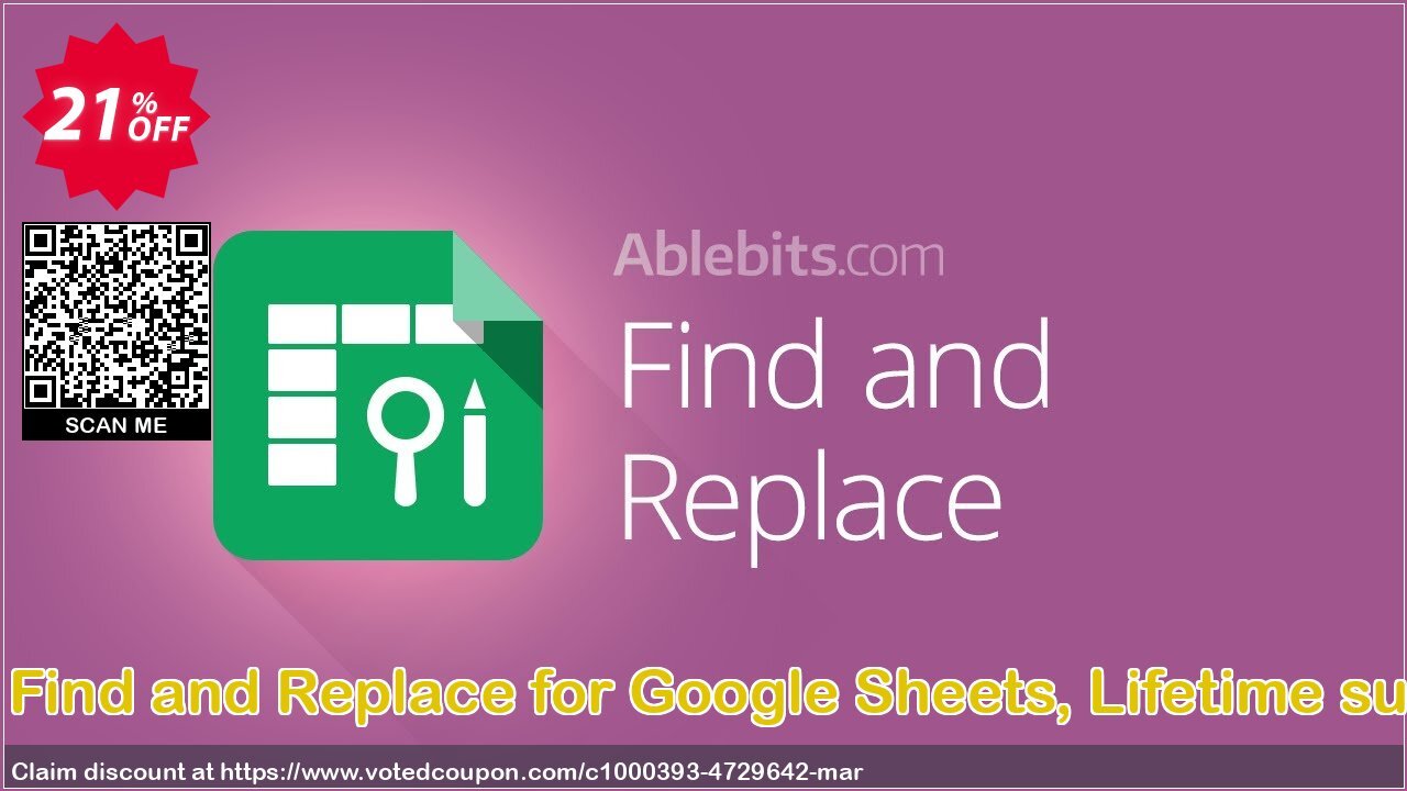 Advanced Find and Replace for Google Sheets, Lifetime subscription Coupon Code Apr 2024, 21% OFF - VotedCoupon