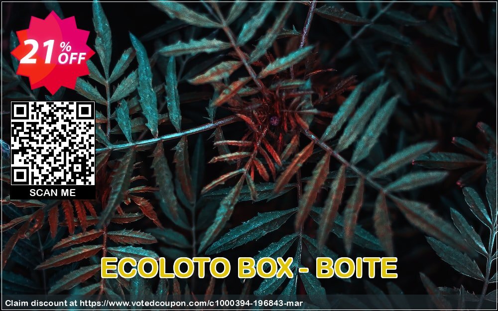 ECOLOTO BOX - BOITE Coupon, discount ECOLOTO BOX - BOITE amazing deals code 2024. Promotion: amazing deals code of ECOLOTO BOX - BOITE 2024