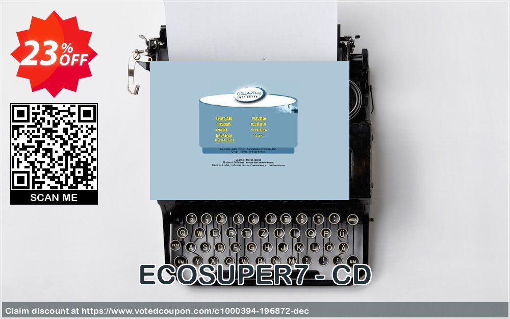 ECOSUPER7 - CD Coupon, discount ECOSUPER7 - CD exclusive offer code 2024. Promotion: exclusive offer code of ECOSUPER7 - CD 2024