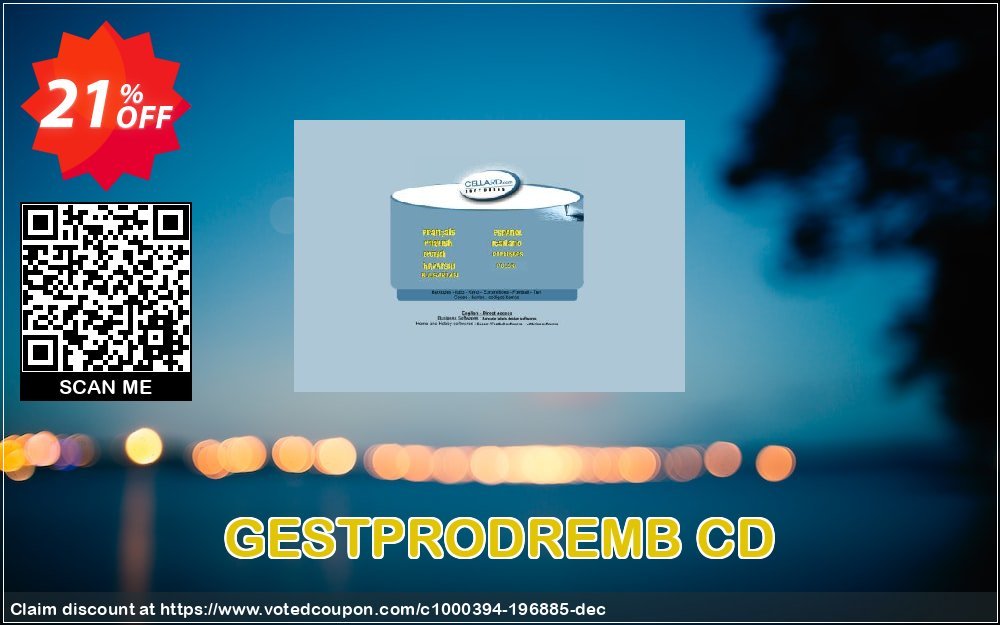 GESTPRODREMB CD Coupon, discount GESTPRODREMB CD marvelous deals code 2024. Promotion: marvelous deals code of GESTPRODREMB CD 2024