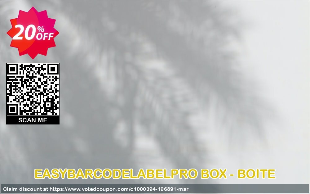 EASYBARCODELABELPRO BOX - BOITE Coupon, discount EASYBARCODELABELPRO BOX - BOITE best sales code 2024. Promotion: best sales code of EASYBARCODELABELPRO BOX - BOITE 2024