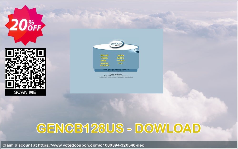 GENCB128US - DOWLOAD Coupon, discount GENCB128US - DOWLOAD staggering offer code 2023. Promotion: staggering offer code of GENCB128US - DOWLOAD 2023
