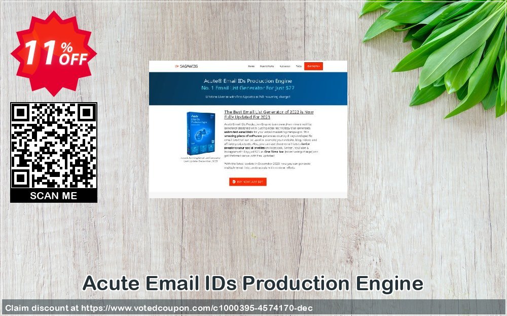 Acute Email IDs Production Engine Coupon, discount Acute Email IDs Production Engine stirring promo code 2023. Promotion: stirring promo code of Acute Email IDs Production Engine 2023