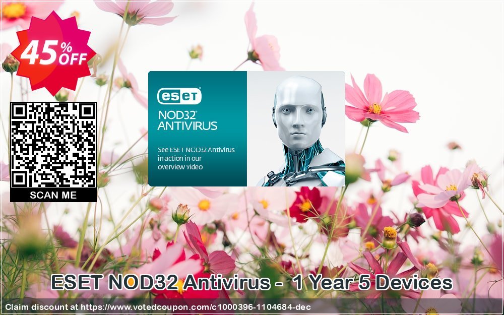 ESET NOD32 Antivirus -  Yearly 5 Devices Coupon, discount NOD32 Antivirus - Nouvelle licence 1 an pour 5 ordinateurs wonderful discounts code 2024. Promotion: wonderful discounts code of NOD32 Antivirus - Nouvelle licence 1 an pour 5 ordinateurs 2024