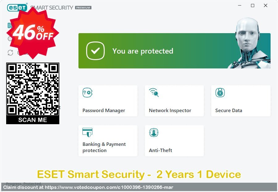 ESET Smart Security -  2 Years 1 Device Coupon Code May 2024, 46% OFF - VotedCoupon