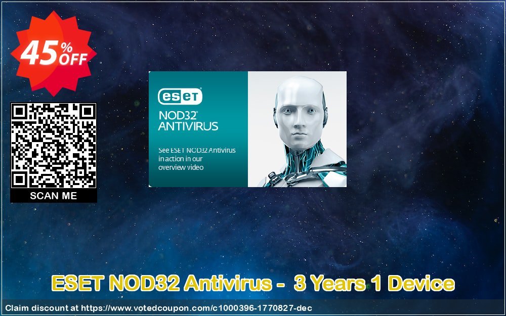 ESET NOD32 Antivirus -  3 Years 1 Device Coupon Code Apr 2024, 45% OFF - VotedCoupon