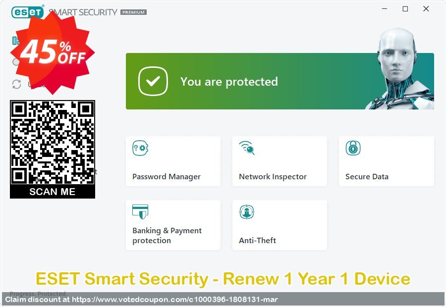 ESET Smart Security - Renew Yearly 1 Device Coupon Code Apr 2024, 45% OFF - VotedCoupon