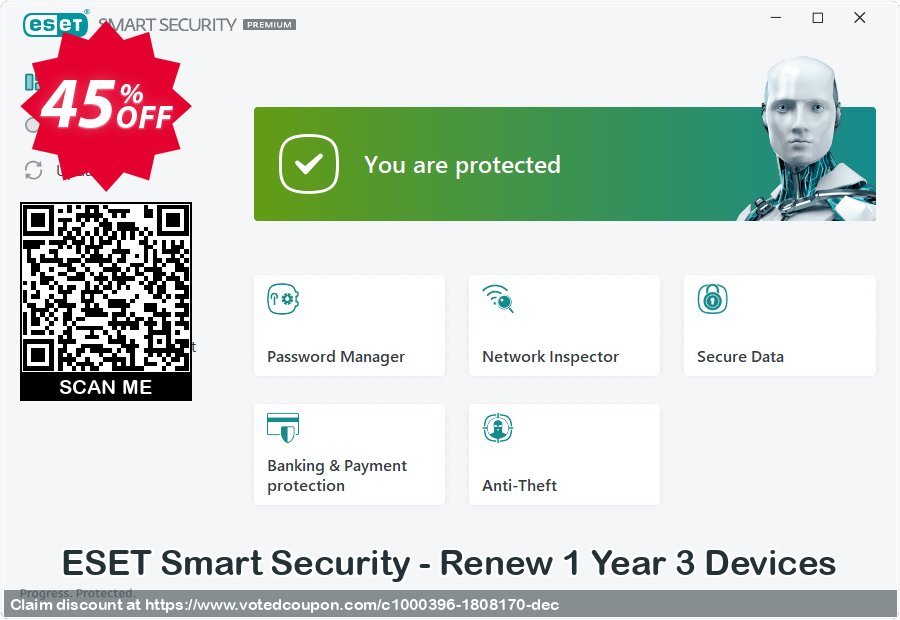 ESET Smart Security - Renew Yearly 3 Devices Coupon Code Apr 2024, 45% OFF - VotedCoupon