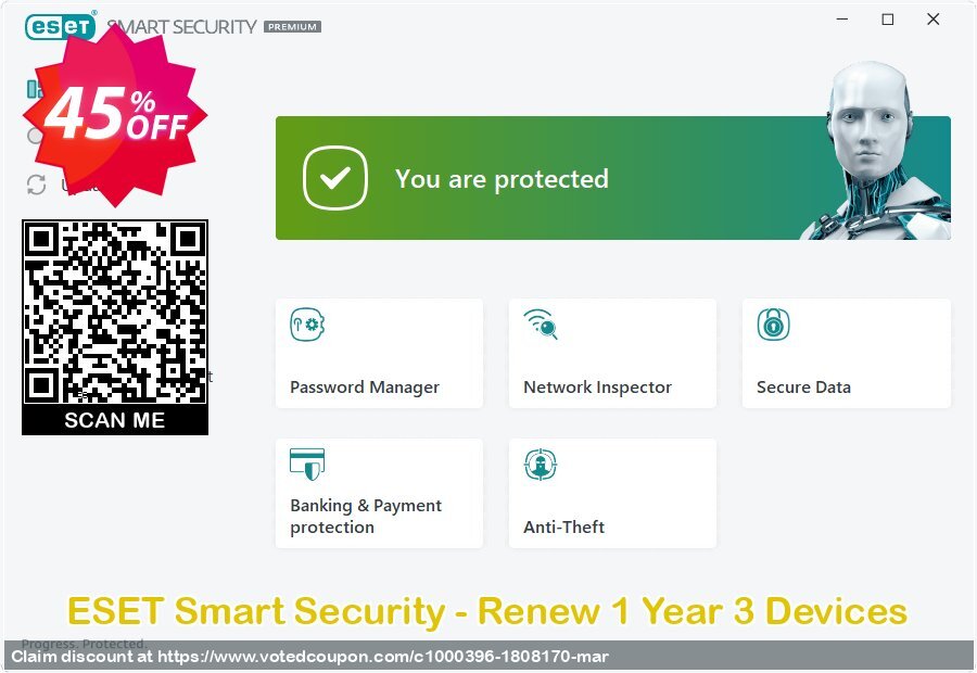 ESET Smart Security - Renew Yearly 3 Devices Coupon Code Apr 2024, 45% OFF - VotedCoupon