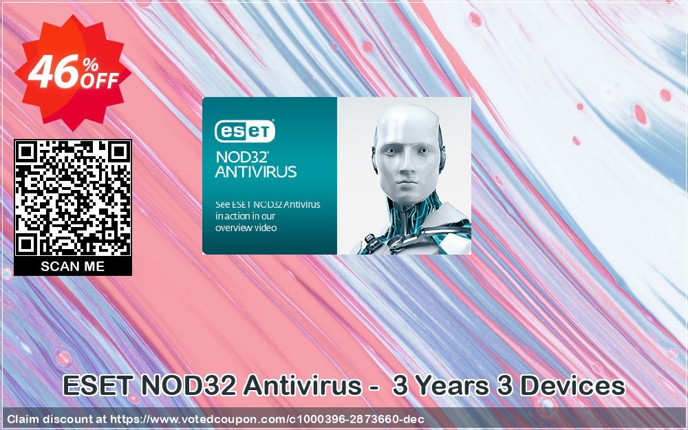 ESET NOD32 Antivirus -  3 Years 3 Devices Coupon, discount NOD32 Antivirus - Nouvelle licence 3 ans pour 3 ordinateurs wonderful promo code 2023. Promotion: wonderful promo code of NOD32 Antivirus - Nouvelle licence 3 ans pour 3 ordinateurs 2023