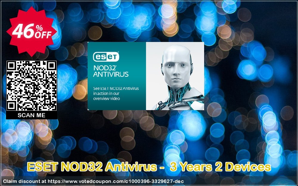 ESET NOD32 Antivirus -  3 Years 2 Devices Coupon Code Jun 2024, 46% OFF - VotedCoupon