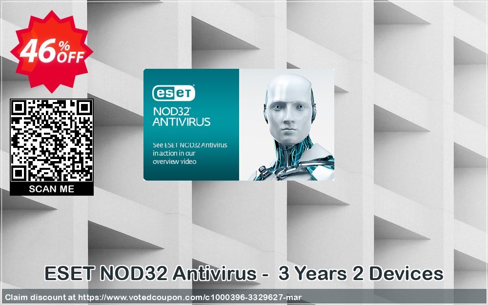 ESET NOD32 Antivirus -  3 Years 2 Devices Coupon Code Apr 2024, 46% OFF - VotedCoupon