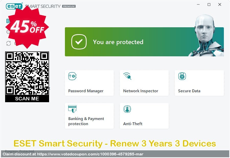 ESET Smart Security - Renew 3 Years 3 Devices Coupon Code May 2024, 45% OFF - VotedCoupon