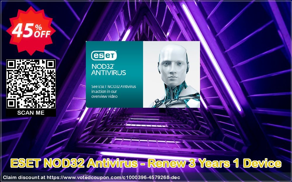 ESET NOD32 Antivirus - Renew 3 Years 1 Device Coupon Code May 2024, 45% OFF - VotedCoupon