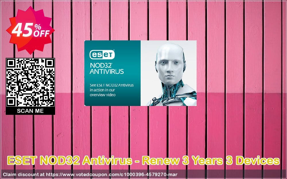 ESET NOD32 Antivirus - Renew 3 Years 3 Devices Coupon Code Apr 2024, 45% OFF - VotedCoupon