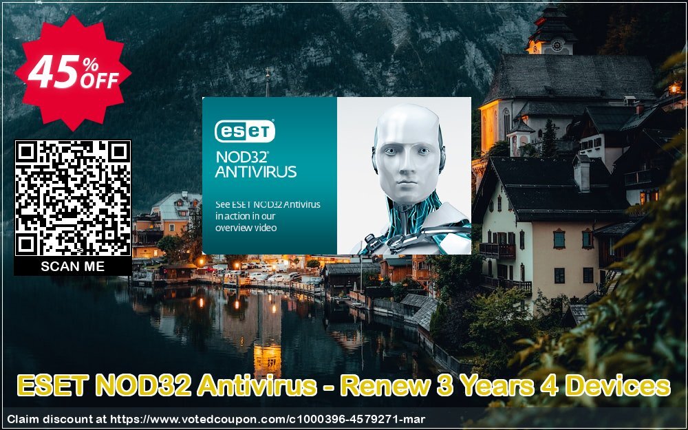 ESET NOD32 Antivirus - Renew 3 Years 4 Devices Coupon Code Apr 2024, 45% OFF - VotedCoupon